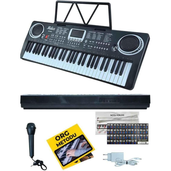 Midex Ps-1500bk Başlangıç Için 61 Tuşlu Org Notalık Adaptör Mikrofon (100 SES 100 RİTİM) - TEŞHİR