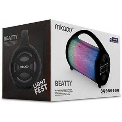 Mikado MD-193BT 8 W Işıklı Bluetooth Hoparlör Siyah