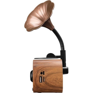 Mikado MN-S19 5 W Ahşap USB Aux TF Kart Bluetooth Klasik Retro Gramofon Müzik Kutusu Outlet