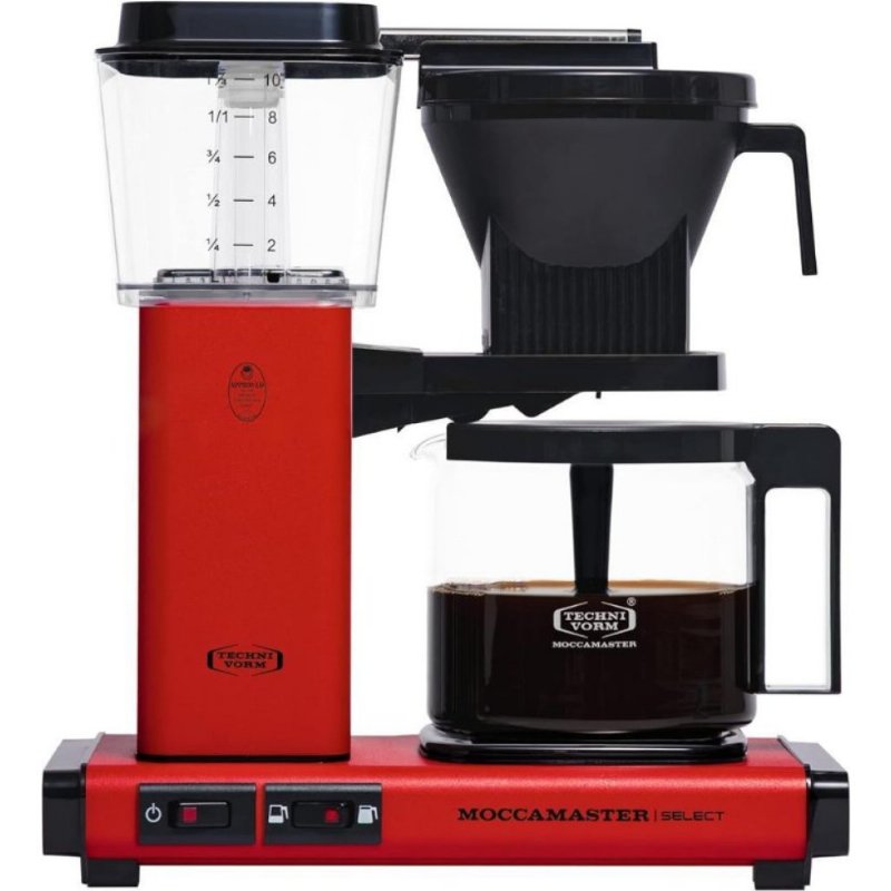 Moccamaster Select Kırmızı Cam Potlu Filtre Kahve Makinesi Teşhir