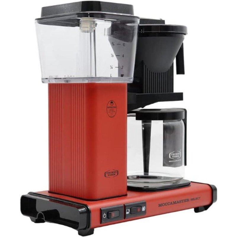 Moccamaster Select Kırmızı Cam Potlu Filtre Kahve Makinesi Teşhir