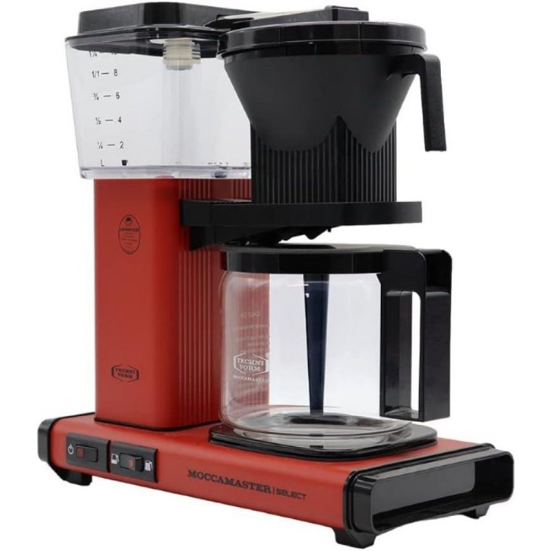 Moccamaster Select Kırmızı Cam Potlu Filtre Kahve Makinesi Teşhir