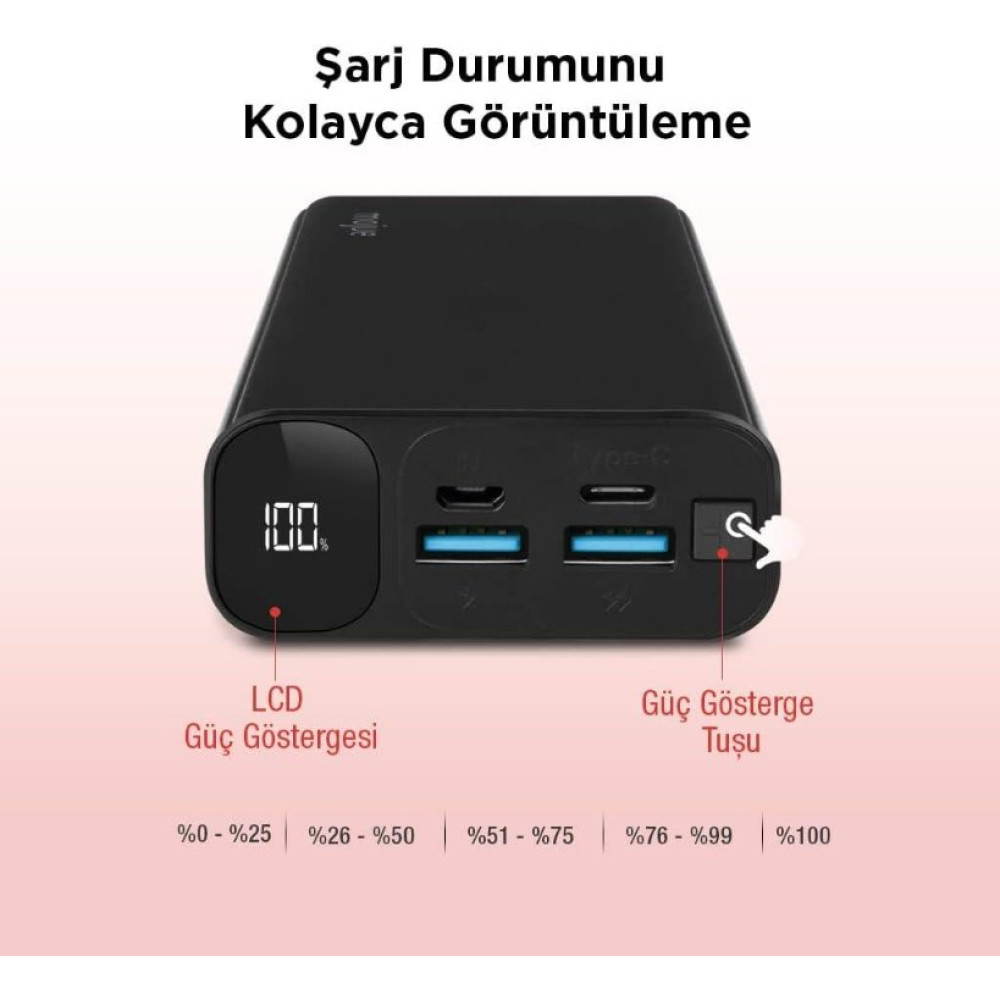 Mojue PB05 10000 mAh Powerbank Teşhir
