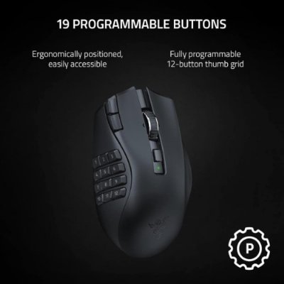 Razer Naga V2 HyperSpeed RZ01-03600100-R3U1 Makrolu Optik Kablosuz Oyuncu Mouse