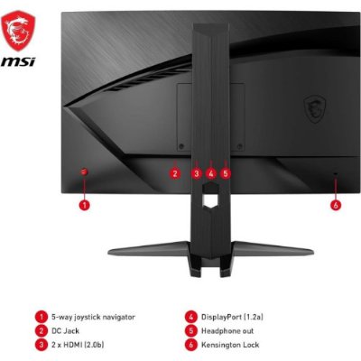 MSI G24C6P E2 23.6" 1 ms Full HD Curved 180 Hz Oyuncu Monitörü - Outlet