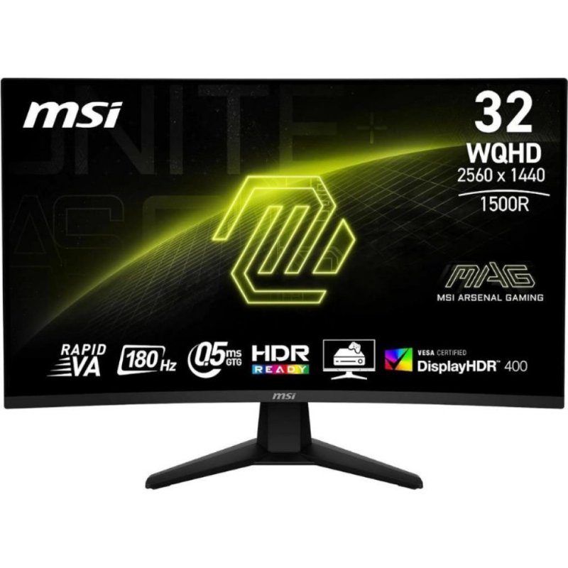 MSI MAG 32CQ6F 31.5" 0.5 ms 2K Curved 180 Hz Oyuncu Monitörü Teşhir
