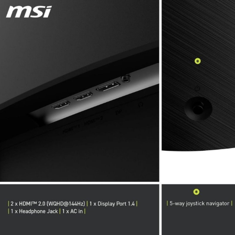 MSI MAG 32CQ6F 31.5" 0.5 ms 2K Curved 180 Hz Oyuncu Monitörü Teşhir