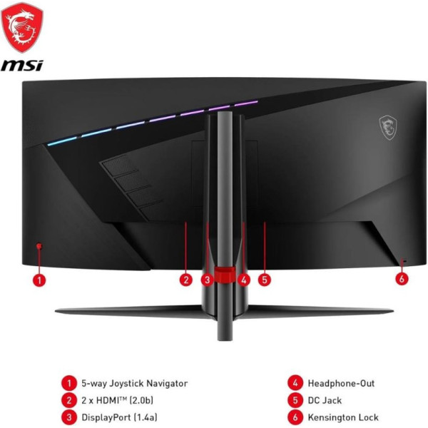 MSI MAG 345CQR 34" 1 ms WQHD Curved 180 Hz Oyuncu Monitörü Outlet