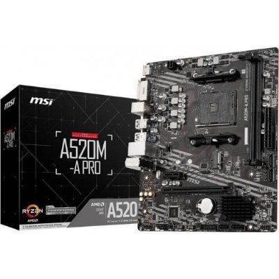 MSI A520M-A Pro AMD AM4 DDR4 Micro ATX Anakart Teşhir