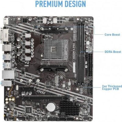 MSI A520M-A Pro AMD AM4 DDR4 Micro ATX Anakart Teşhir