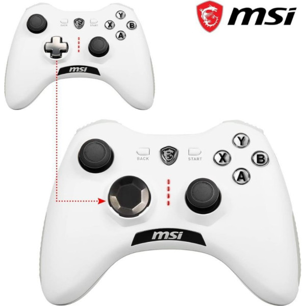MSI Force GC20 V2 Beyaz Kablolu Oyun Kolu Teşhir