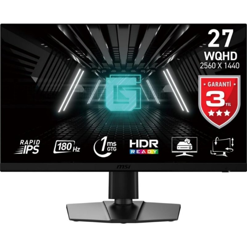 MSI G272QPF E2 27" 1 ms 2K Pivot IPS 180 Hz Oyuncu Monitörü