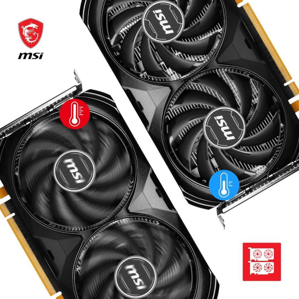 MSI RTX 4060 Ventus 2X Black 8G OC 128 Bit GDDR6 8 GB Ekran Kartı