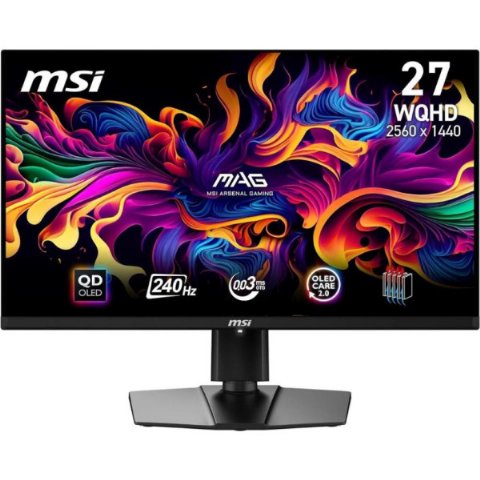 MSI MAG 271QPX QD-OLED 26.5" 0.03 ms 2K Pivot 360 ...