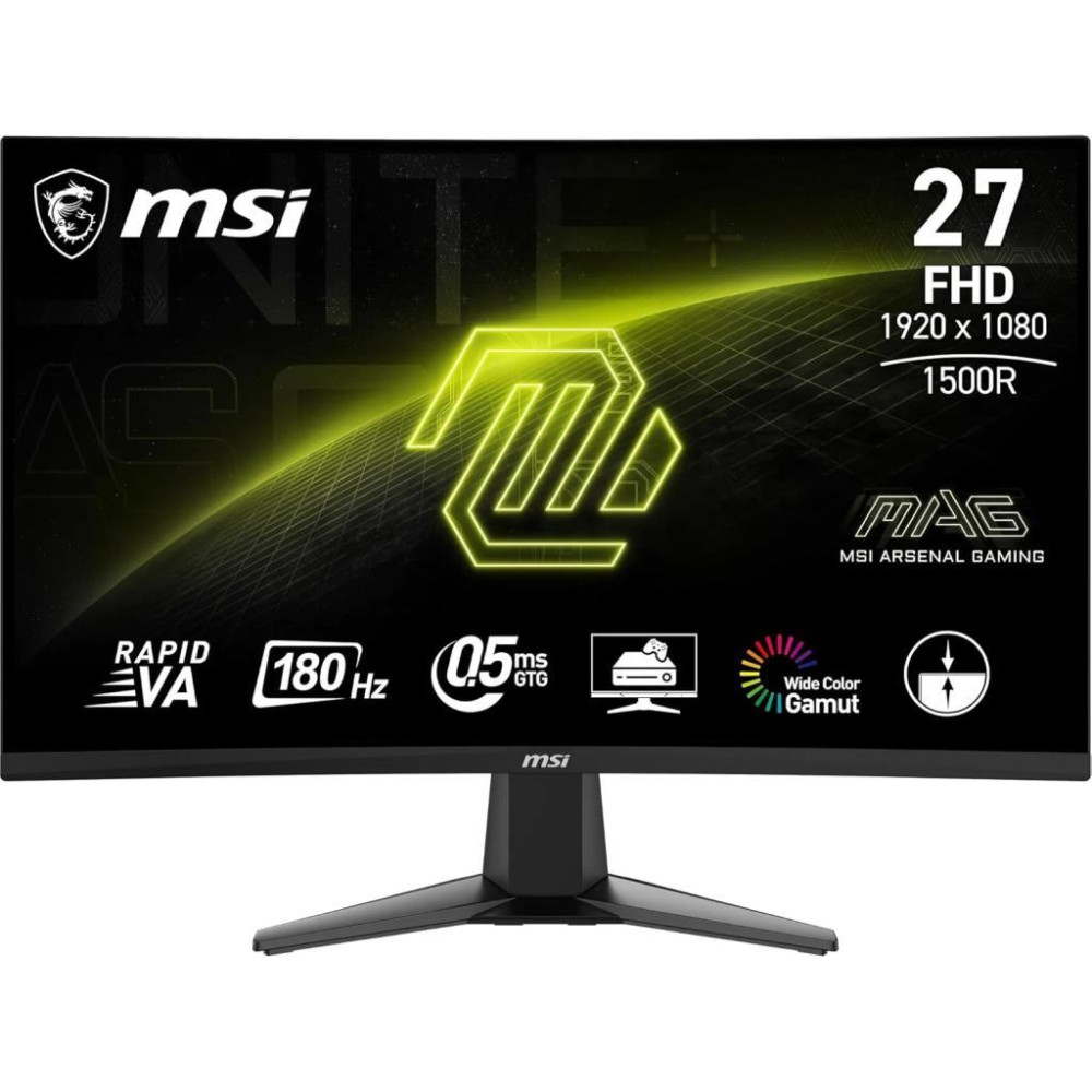 MSI MAG 27C6F 27" 0.5 ms Full HD Curved 180 Hz Oyuncu Monitörü Teşhir