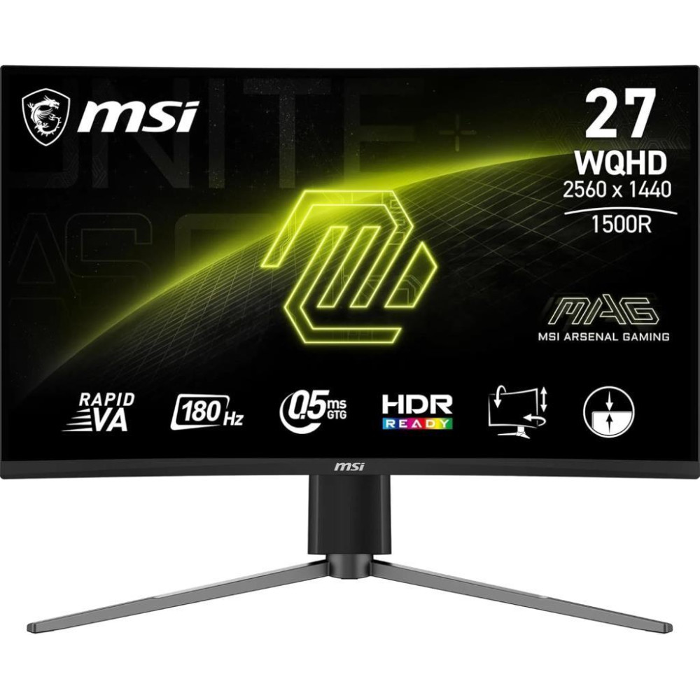 MSI MAG 27CQ6PF 27" 0.5 ms 2K Curved 180 Hz Oyuncu Monitörü Teşhir