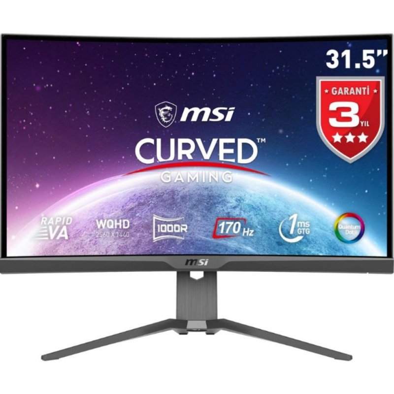MSI MAG 325CQRF-QD 31.5" 1 ms 2K Curved 170 Hz Oyuncu Monitörü Outlet MSI MAG 325CQRF-QD 31.5" 1 ms 2K Curved 170 Hz Oyuncu Monitörü Outlet