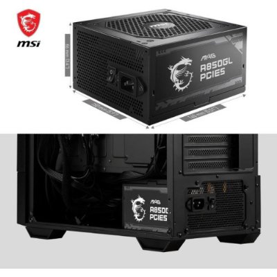 MSI MAG A850GL Gen5 850 W Power Supply - Outlet