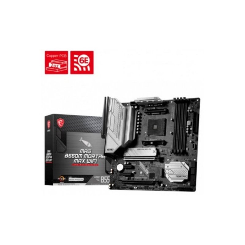 MSI Mag B550M Mortar Max Wi-Fi AM4 DDR4 Micro ATX Anakart Teşhir