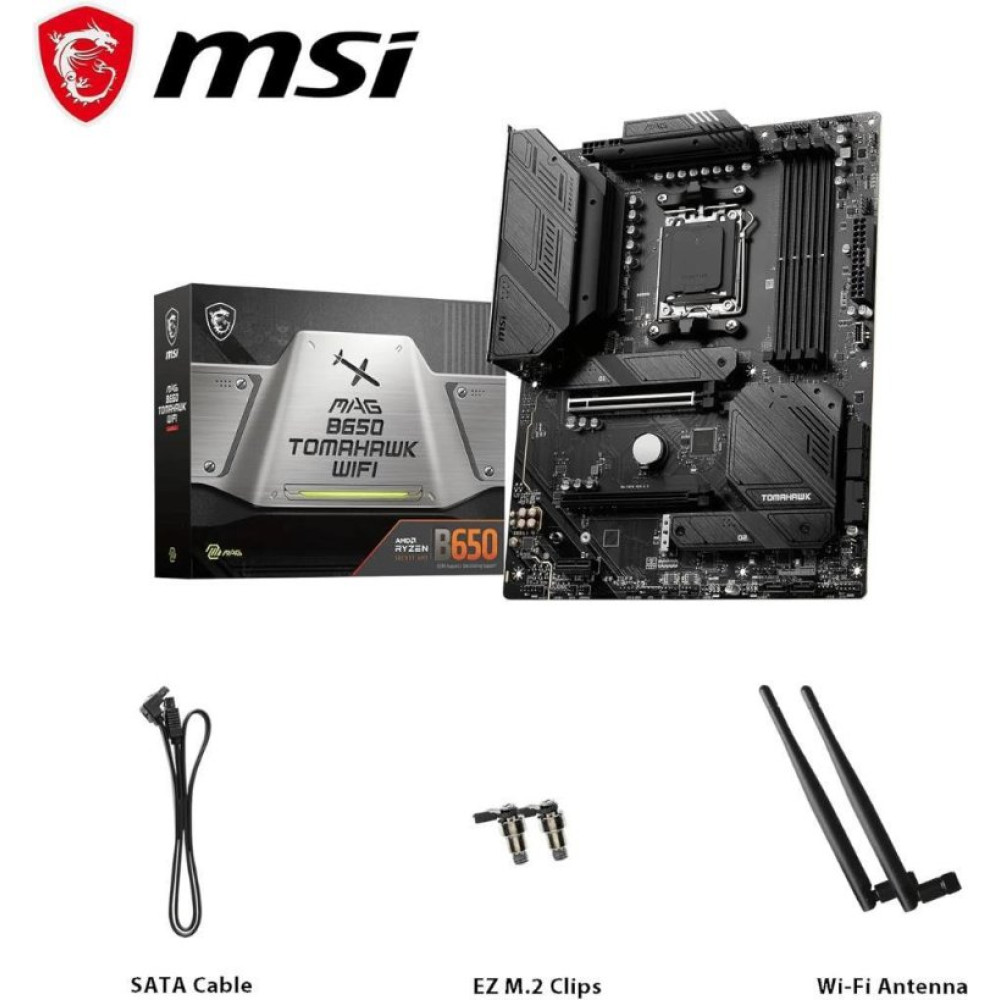 MSI Mag B650 Tomahawk Wi-Fi AMD AM5 DDR5 ATX Anakart Teşhir