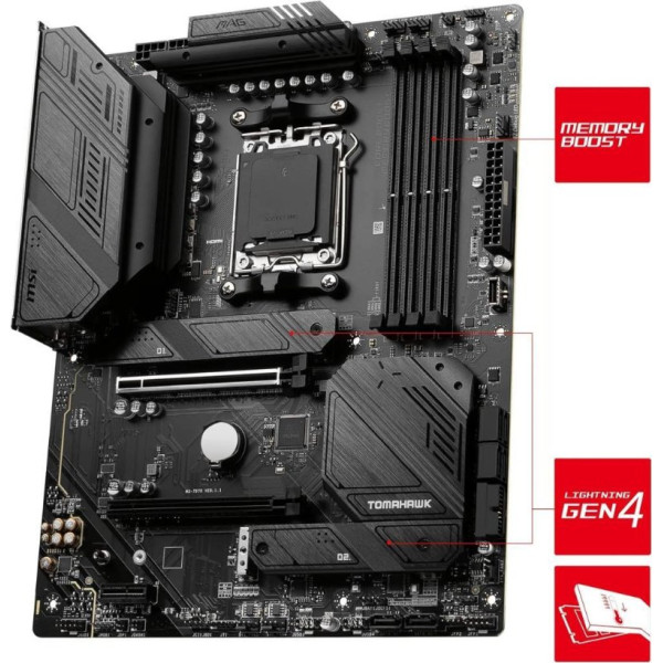 MSI Mag B650 Tomahawk Wi-Fi AMD AM5 DDR5 ATX Anakart Teşhir