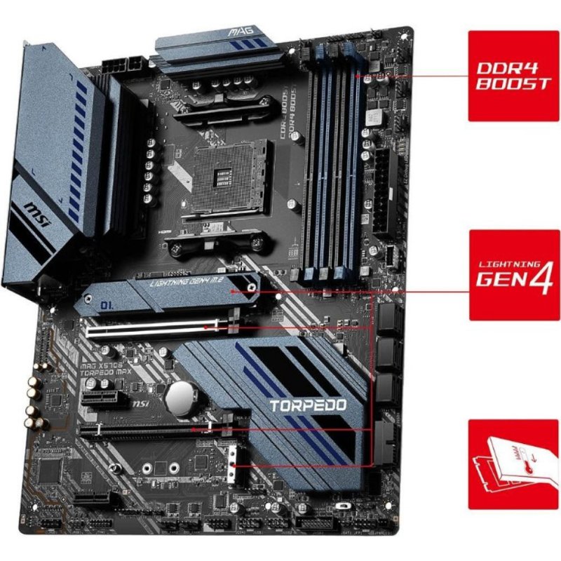 MSI Mag X570S Torpedo Max AMD AM4 DDR4 ATX Anakart - TEŞHİR