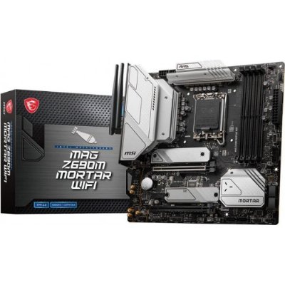 MSI MAG Z690M MORTAR WIFI 1700 DDR5 4800 MHz (OC) DPx1 HDMIx1 M.2 x2 USB3.2 Wi-Fi 2.5G LAN mATX Anakart