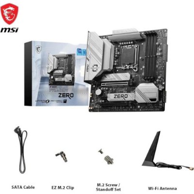 MSI B760M Project Zero Wi-Fi Intel LGA1700 DDR5 Micro ATX Anakart