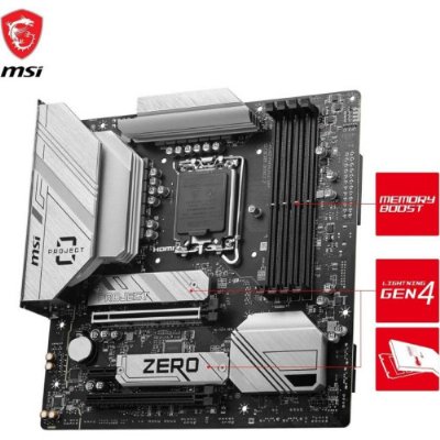 MSI B760M Project Zero Wi-Fi Intel LGA1700 DDR5 Micro ATX Anakart