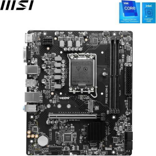 MSI Pro H610M-E Intel LGA1700 DDR5 Micro ATX Anakart Outlet