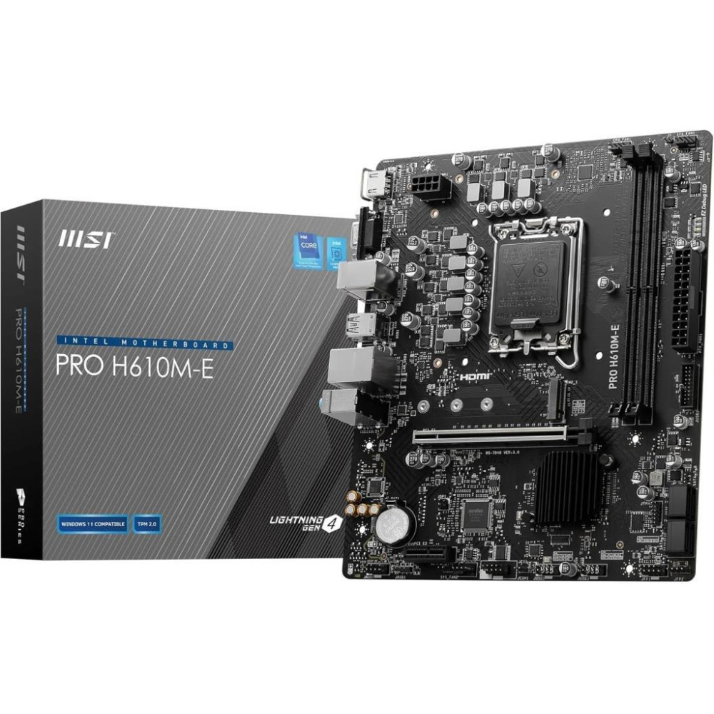 MSI Pro H610M-E Intel LGA1700 DDR5 Micro ATX Anakart
