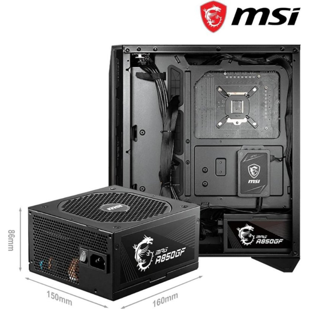 MSI MPG A850GF 850 W Power Supply Outlet