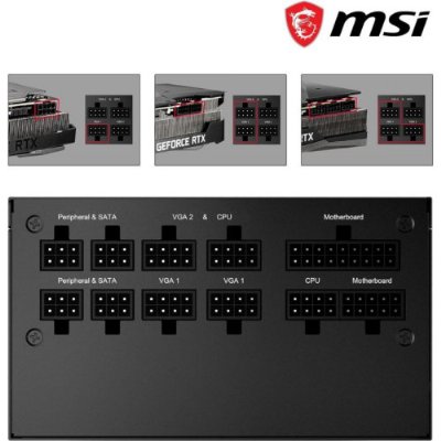MSI MPG A850GF 850 W Power Supply Teşhir