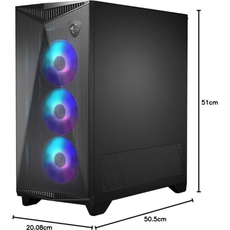 MSI MPG Gungnir 300R Airflow ARGB Fanlı Siyah E-ATX Oyuncu Kasası Teşhir