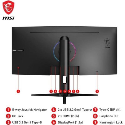 MSI Optix MAG301CR2 29.5" 1 ms WFHD Curved Pivot 200 Hz Oyuncu Monitörü Outlet