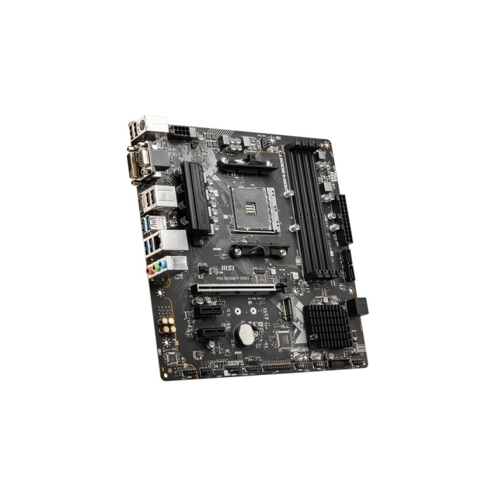 MSI PRO B550M-P GEN3 AM4 DDR4 4400(OC) HDMI VGA DVI-D M.2 USB3.2 mATX Anakart - TESHİR