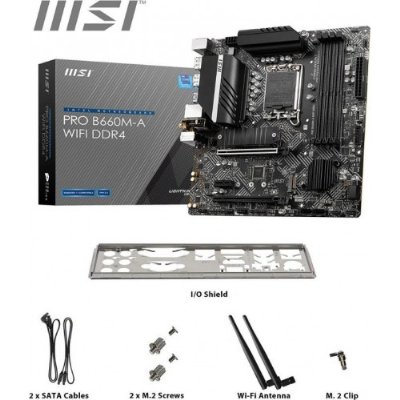 MSI PRO B660M-A D4 Wi-Fi Intel LGA1700 DDR4 Micro ATX Anakart Outlet