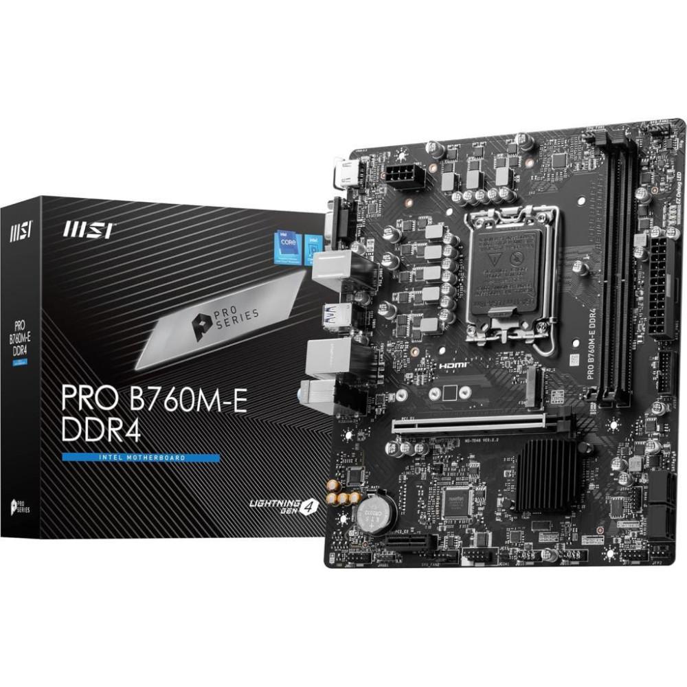 MSI Pro B760M-E Intel LGA1700 DDR4 Micro ATX Anakart Teşhir