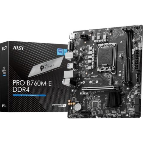 MSI Pro B760M-E Intel LGA1700 DDR4 Micro ATX Anakart Te...