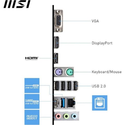 MSI Pro B760M-P Intel LGA1700 DDR5 Micro ATX Anakart Teşhir