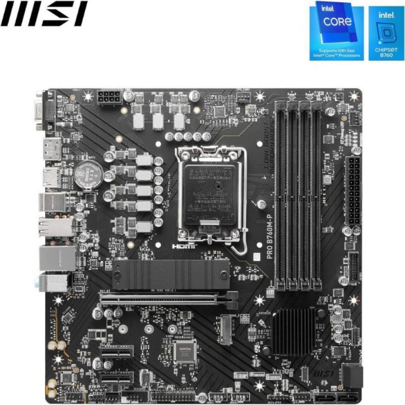 MSI Pro B760M-P Intel LGA1700 DDR5 Micro ATX Anakart Teşhir