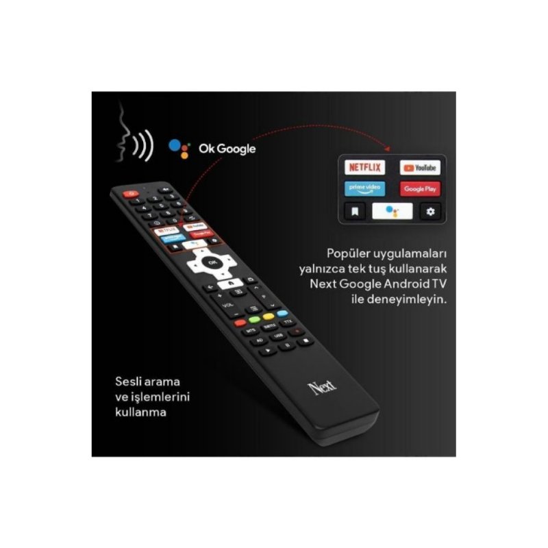 Next YE-55GFSG7-4K 4K Ultra HD 55" 140 Ekran Uydu Alıcılı Android Smart LED TV