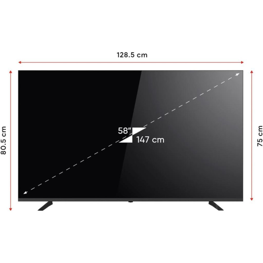 Next YE-58020GFSG5 4K Ultra HD 58" 147 Ekran Uydu Alıcılı Google Smart LED TV Teşhir