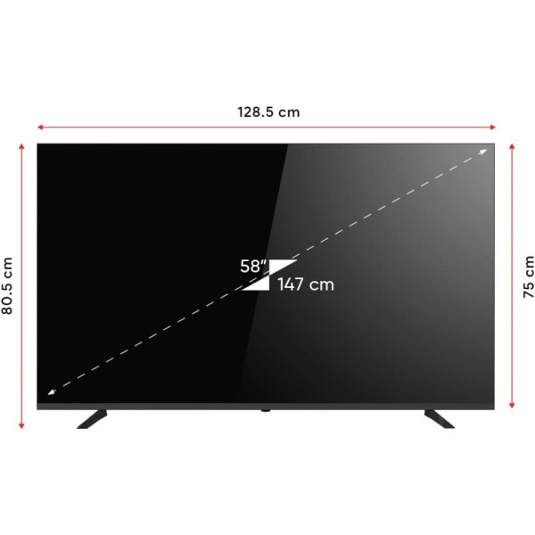 Next YE-58020GFSG5 4K Ultra HD 58" 147 Ekran Uydu Alıcılı Google Smart LED TV Teşhir