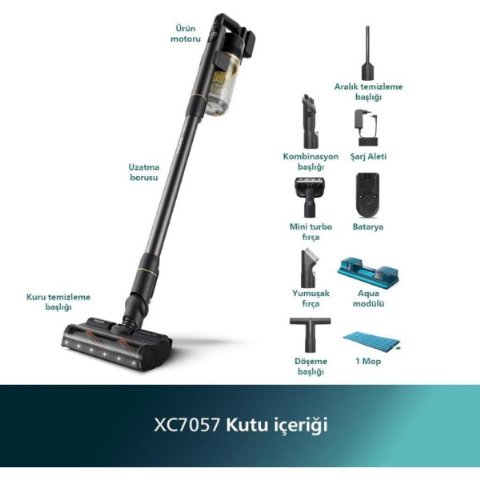 Philips 7000 Serisi XC7057/01 Islak Kuru Şarjlı Dikey Süpürge Teşhir
