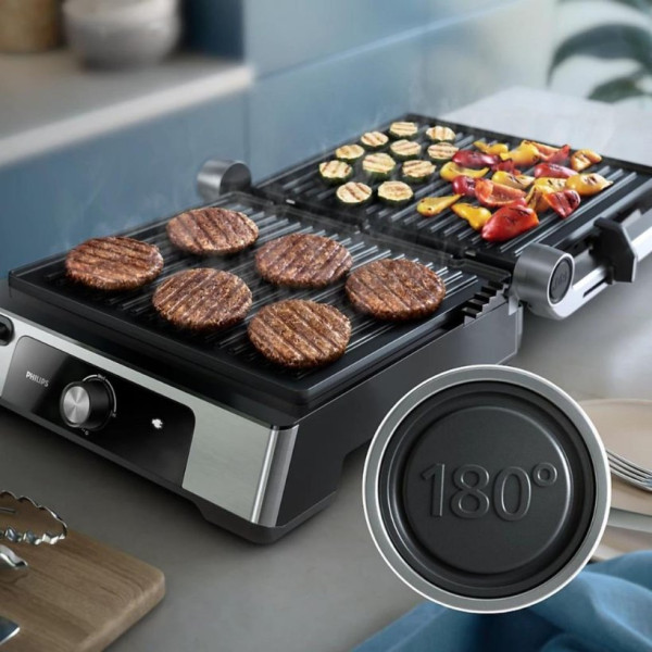 PHILIPS HD6301/90 5000 Serisi Izgara ve Tost Makinesi Inox
