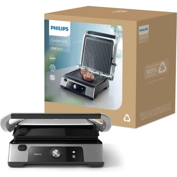 PHILIPS HD6301/90 5000 Serisi Izgara ve Tost Makinesi Inox