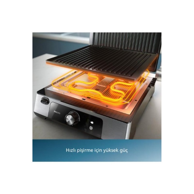Philips 5000 Serisi Contact Grill HD6301/90 2200 W Tost Makinesi Teşhir