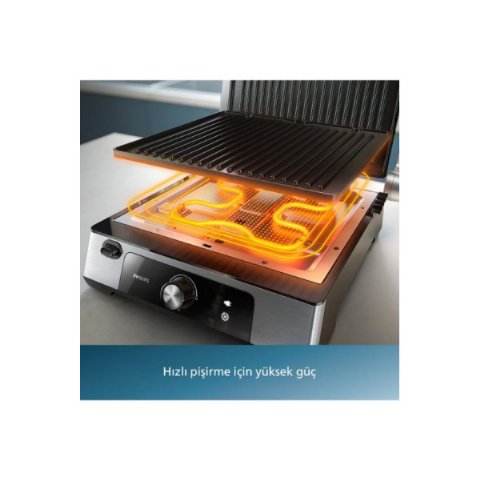 Philips 5000 Serisi Contact Grill HD6301/90 2200 W Tost Makinesi Teşhir
