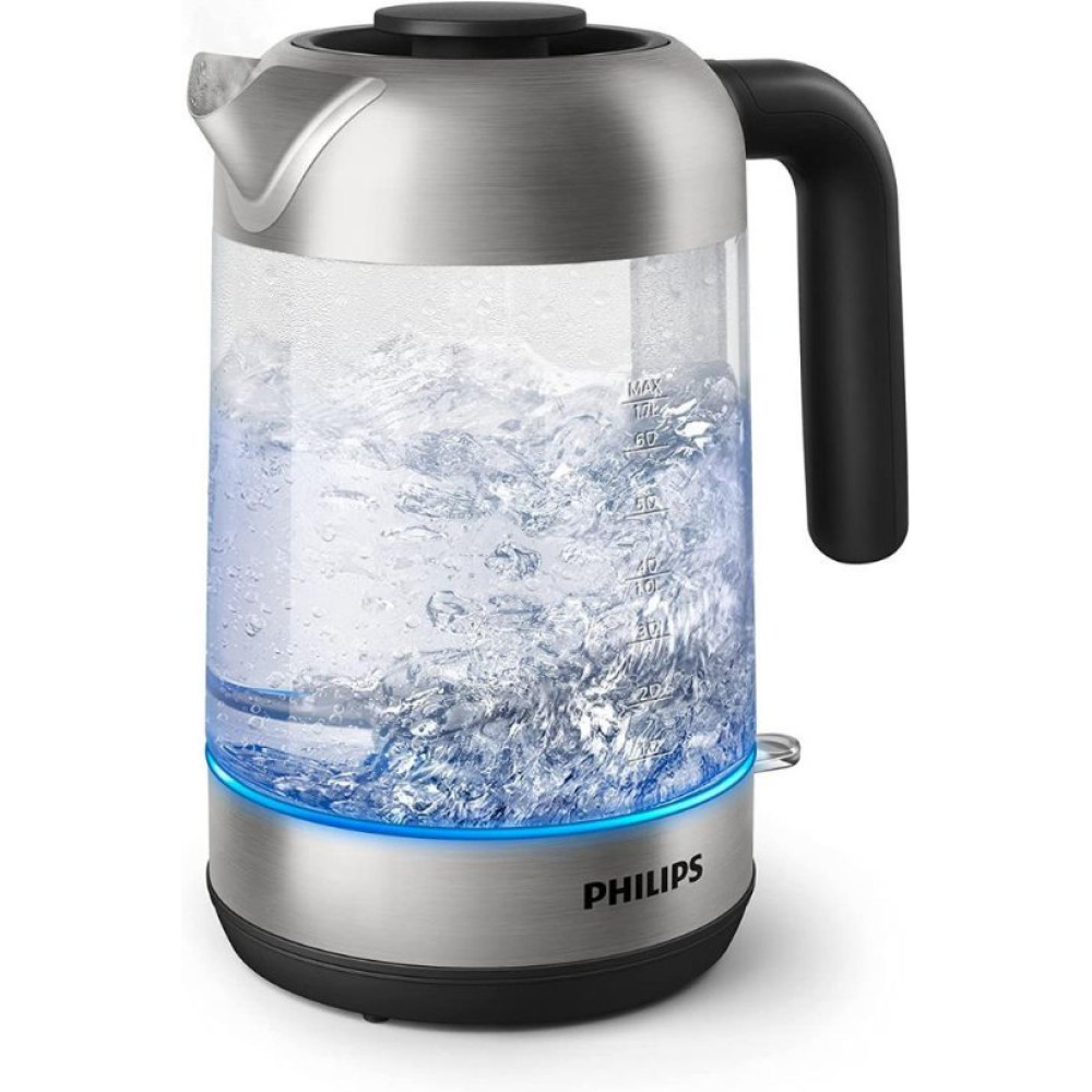 Philips HD9339/80 Cam Su Isıtıcısı, 1,7 Litre, Led Aydınlatma, Kuru Çalışma Koruması, Çıkarılabilir Mikro Süzgeç Filtresi, 2200